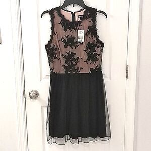 NWT Floral Black Sleeveless Tutu Dress Size 11